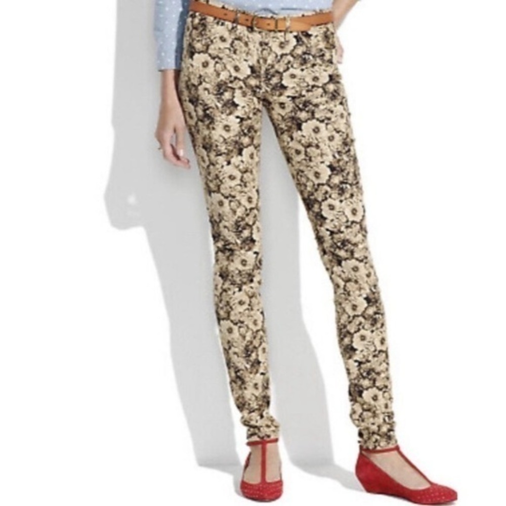Madewell Floral Corduroy Pants 26 NWT